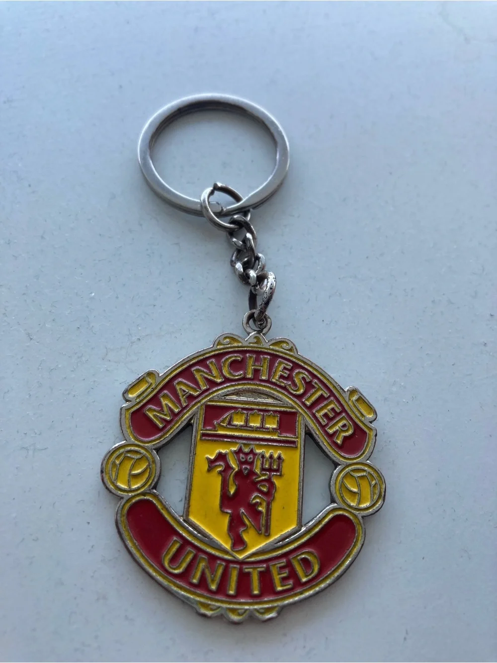 adidas Red and Yellow Manchester United Enamel Keychain